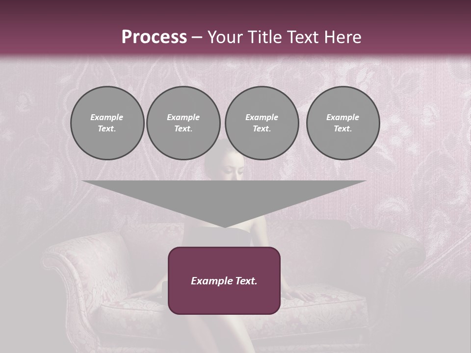 Beautiful Woman Sitting PowerPoint Template