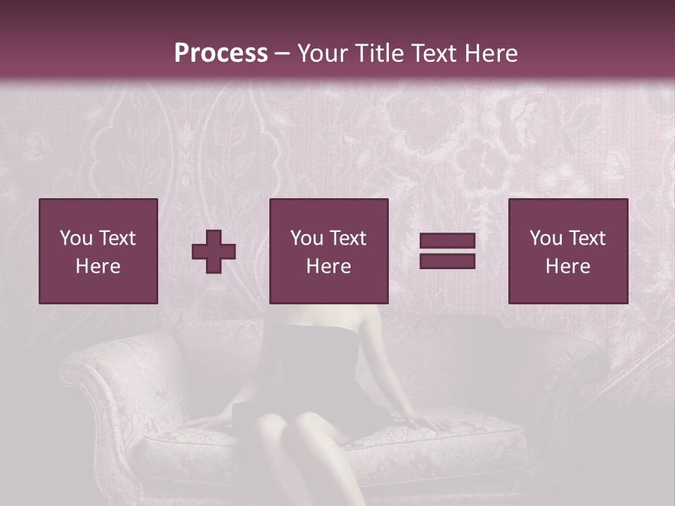 Beautiful Woman Sitting PowerPoint Template