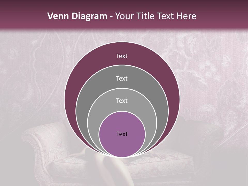 Beautiful Woman Sitting PowerPoint Template