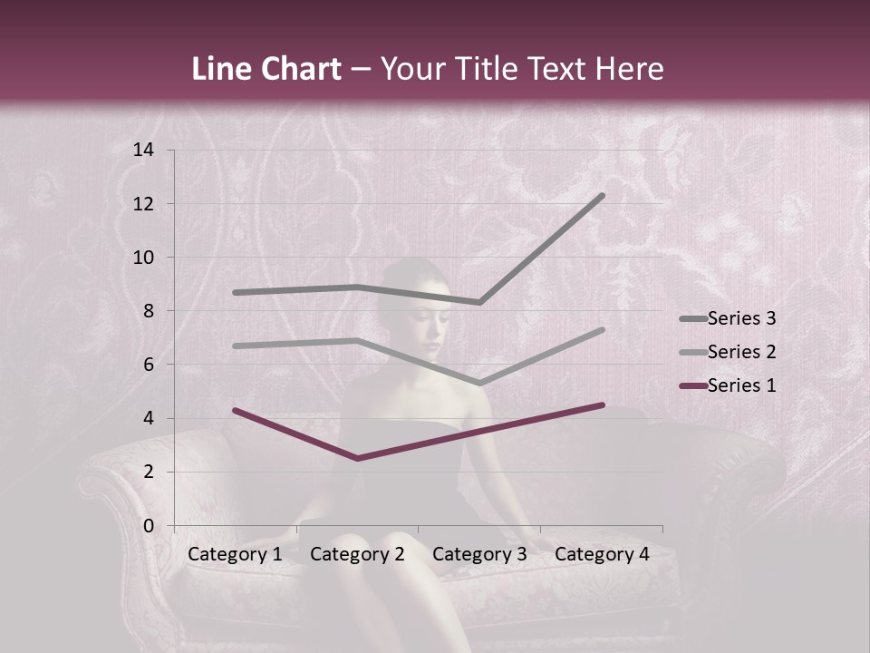 Beautiful Woman Sitting PowerPoint Template
