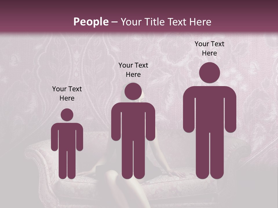 Beautiful Woman Sitting PowerPoint Template