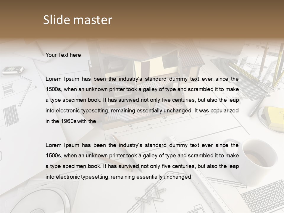 Architect Drawing PowerPoint Template