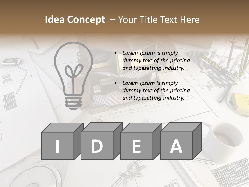 Architect Drawing PowerPoint Template