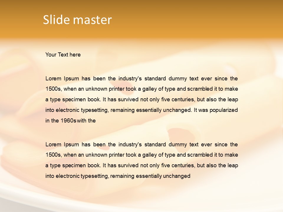 Cheese On A Plate PowerPoint Template