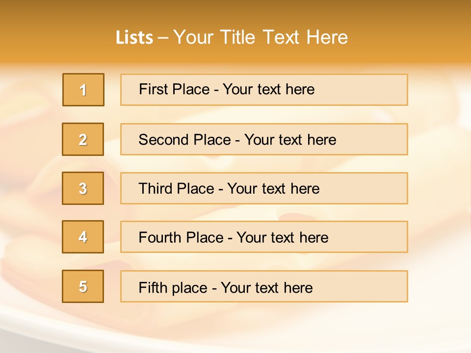 Cheese On A Plate PowerPoint Template