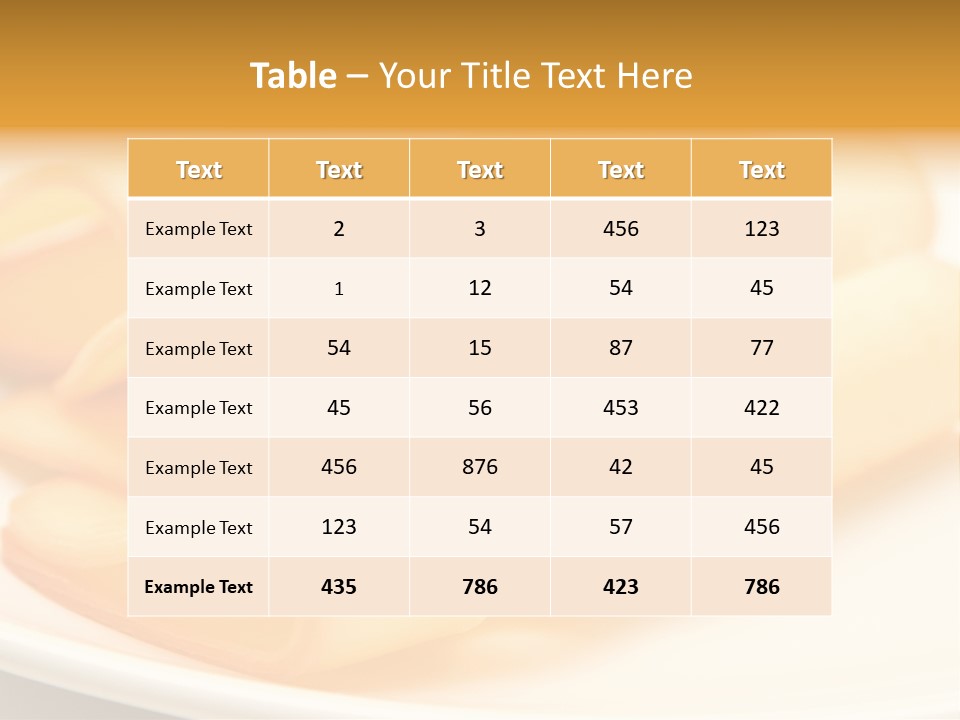 Cheese On A Plate PowerPoint Template