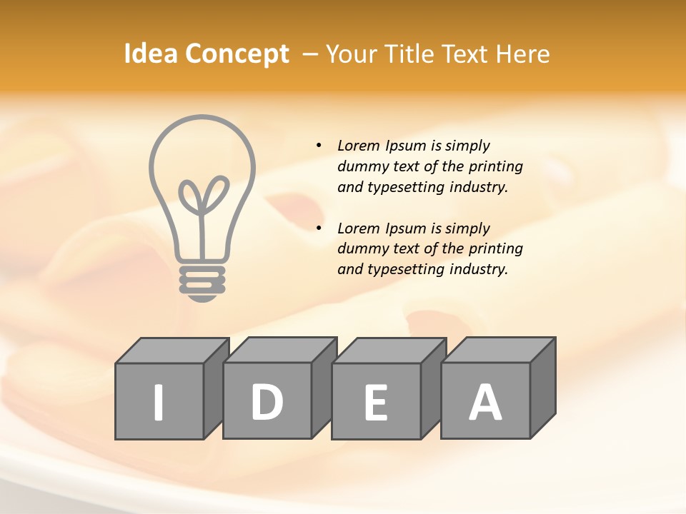 Cheese On A Plate PowerPoint Template