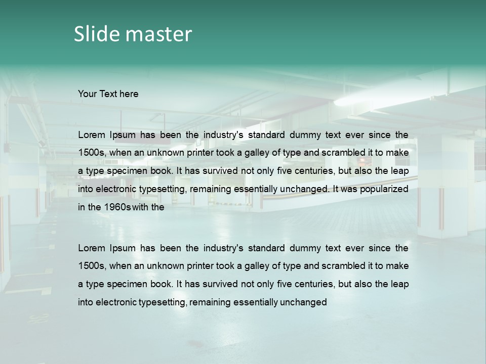 Modern Parking Lot PowerPoint Template