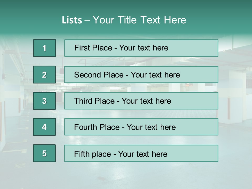 Modern Parking Lot PowerPoint Template