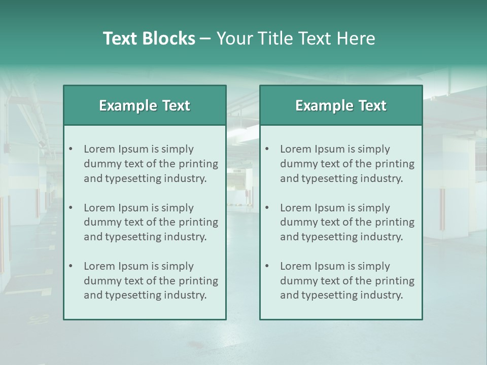 Modern Parking Lot PowerPoint Template