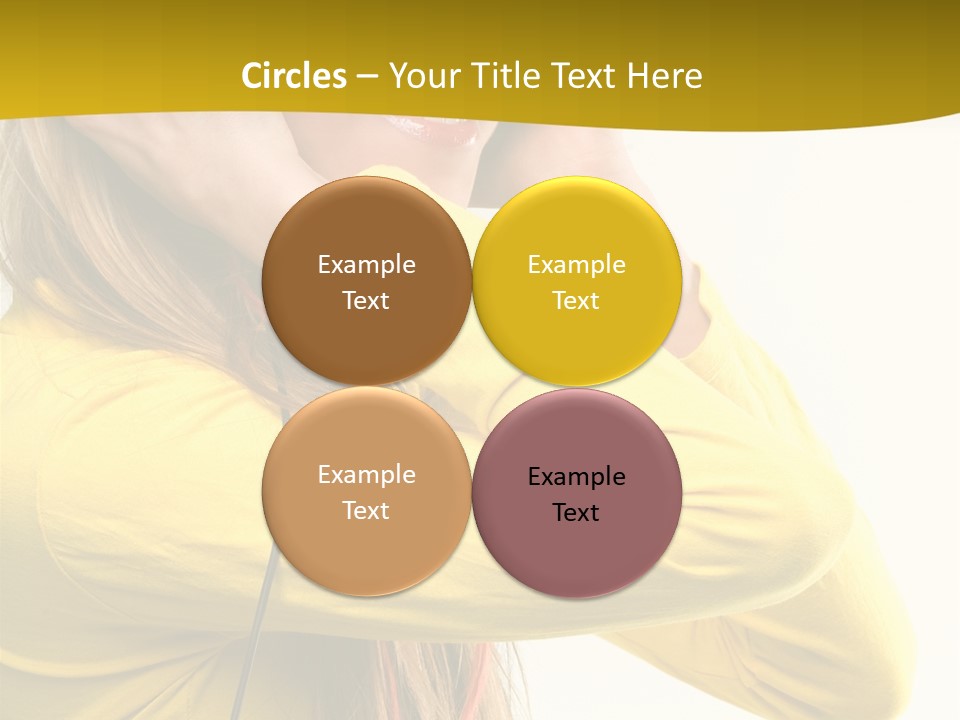 Isolated Listening Woman PowerPoint Template