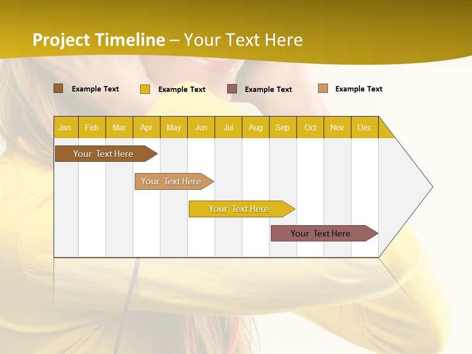 Isolated Listening Woman PowerPoint Template