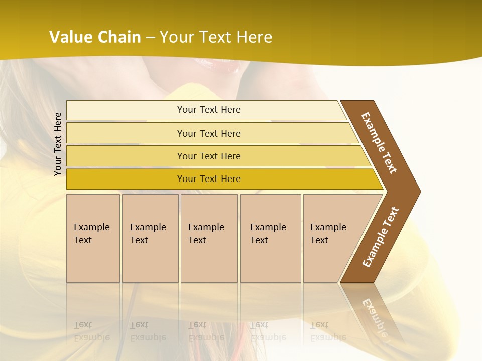 Isolated Listening Woman PowerPoint Template