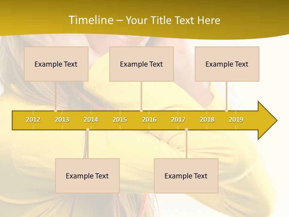 Isolated Listening Woman PowerPoint Template