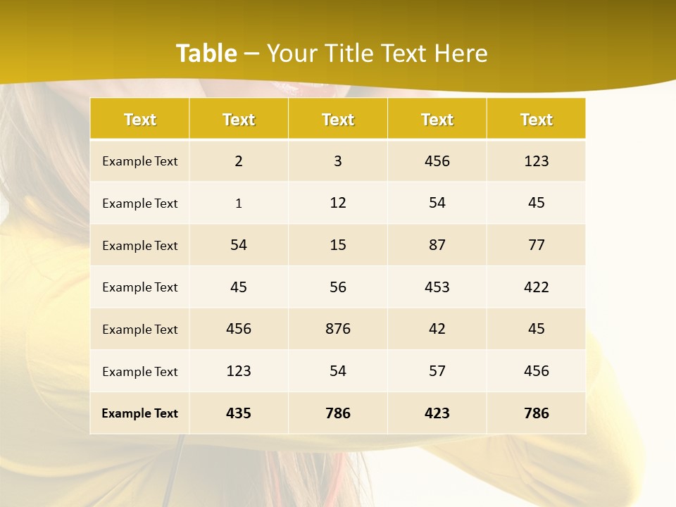 Isolated Listening Woman PowerPoint Template