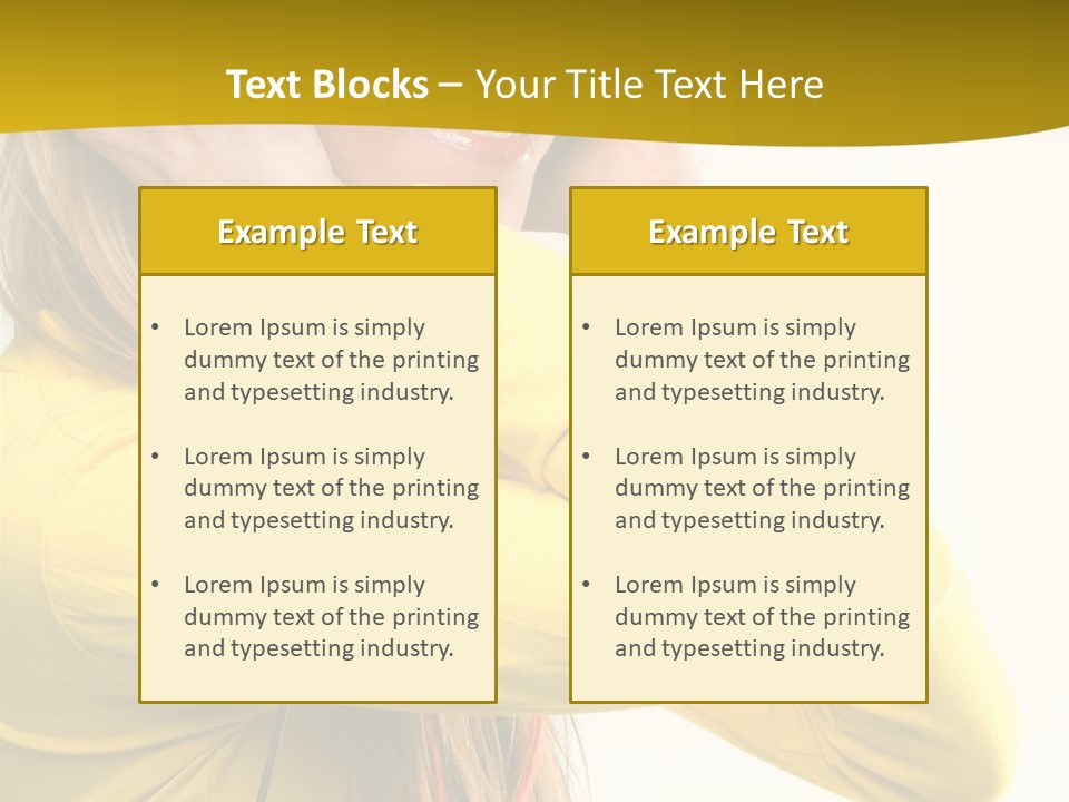 Isolated Listening Woman PowerPoint Template
