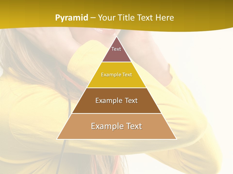 Isolated Listening Woman PowerPoint Template