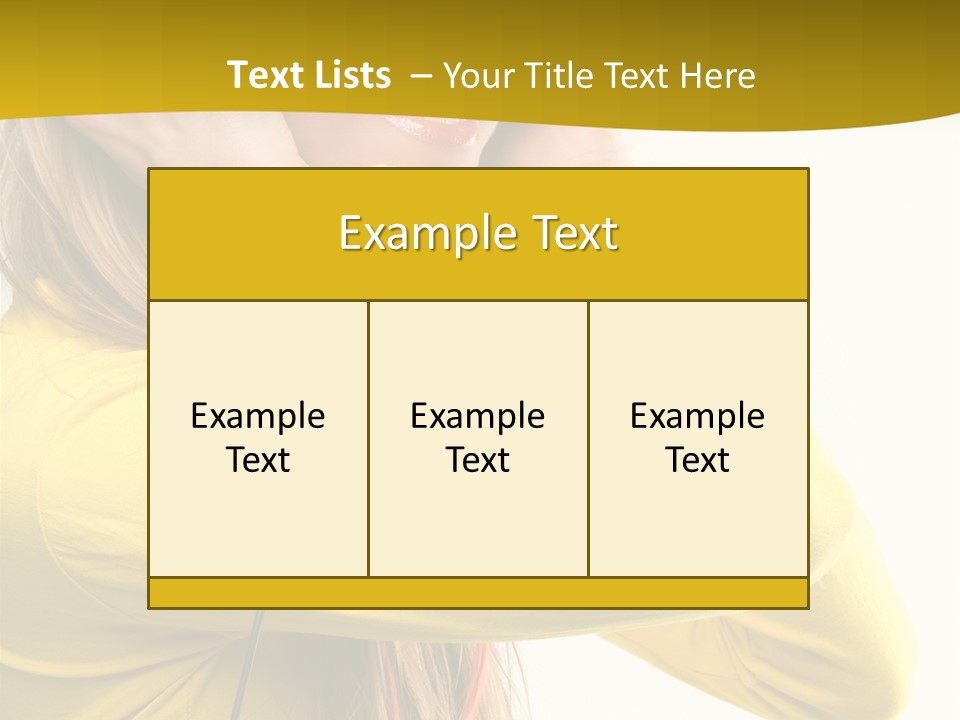 Isolated Listening Woman PowerPoint Template