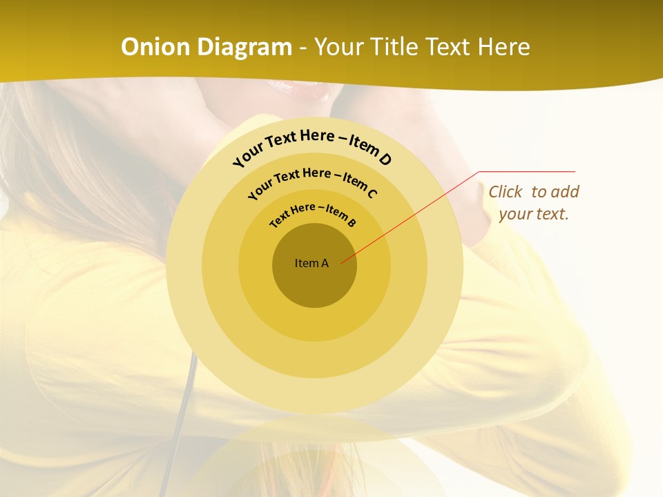 Isolated Listening Woman PowerPoint Template