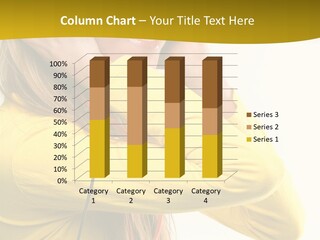 Isolated Listening Woman PowerPoint Template