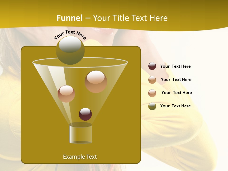 Isolated Listening Woman PowerPoint Template