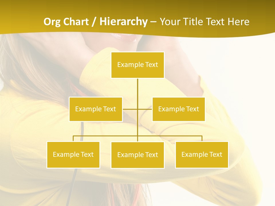Isolated Listening Woman PowerPoint Template