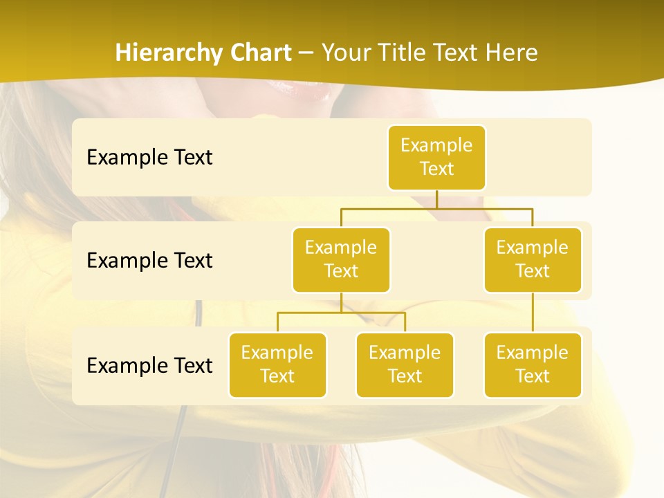 Isolated Listening Woman PowerPoint Template