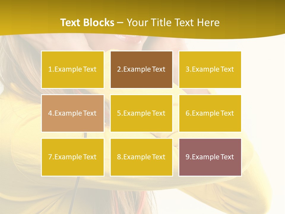 Isolated Listening Woman PowerPoint Template