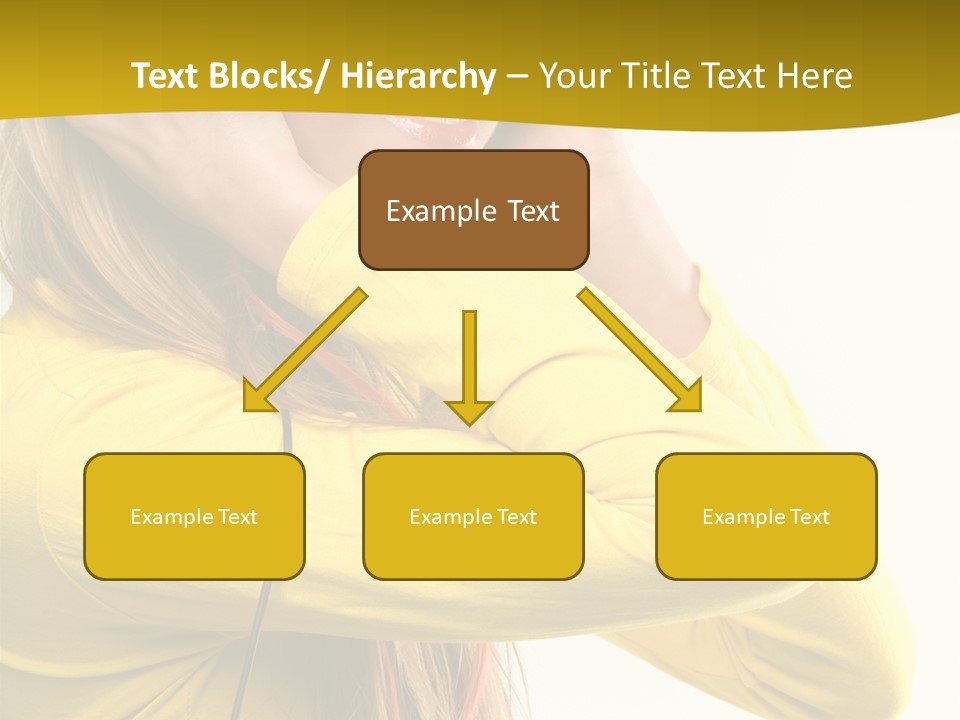 Isolated Listening Woman PowerPoint Template