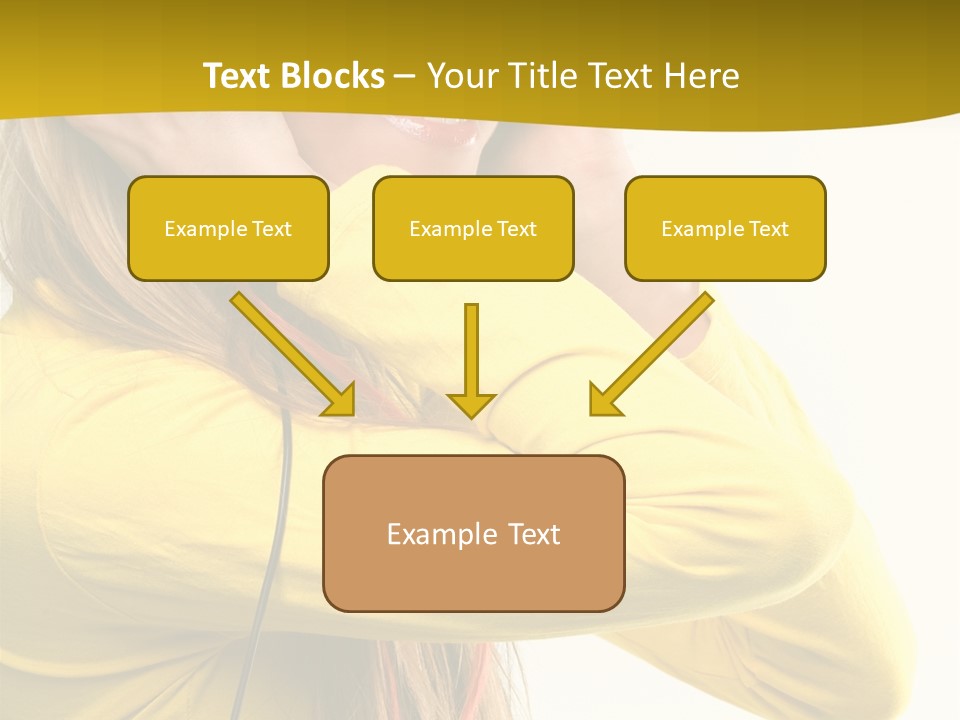 Isolated Listening Woman PowerPoint Template
