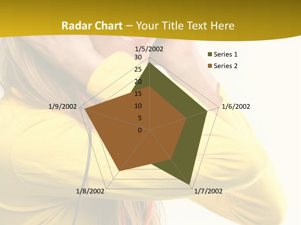 Isolated Listening Woman PowerPoint Template