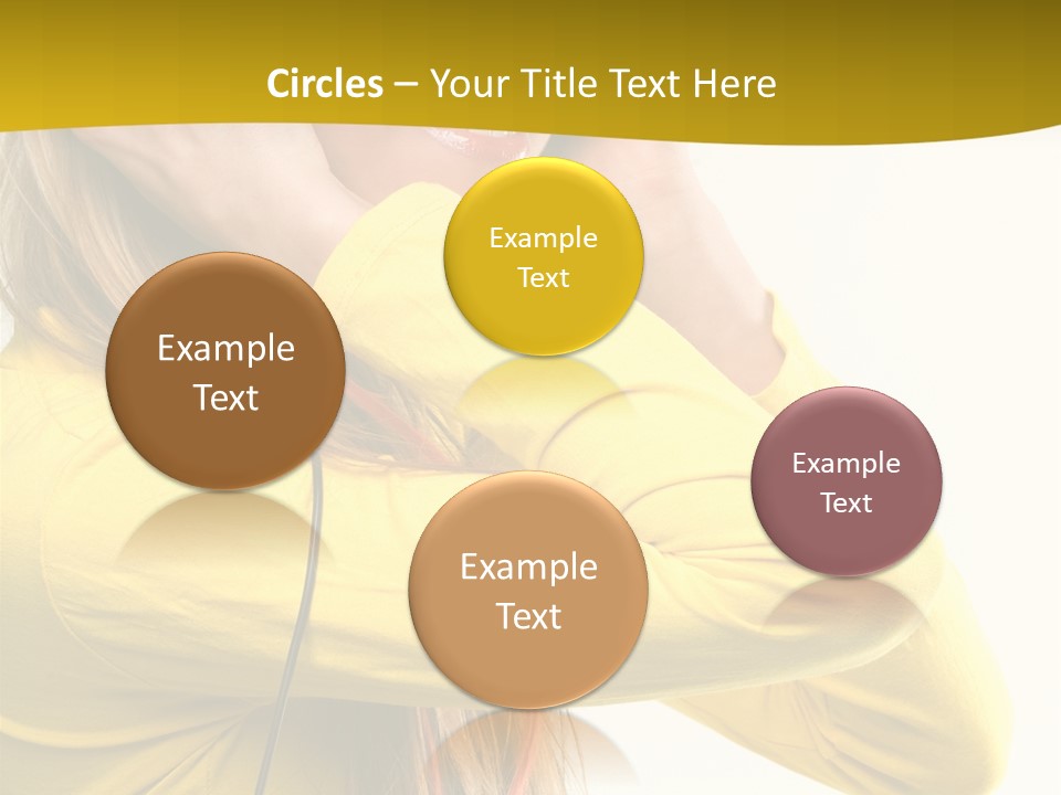 Isolated Listening Woman PowerPoint Template