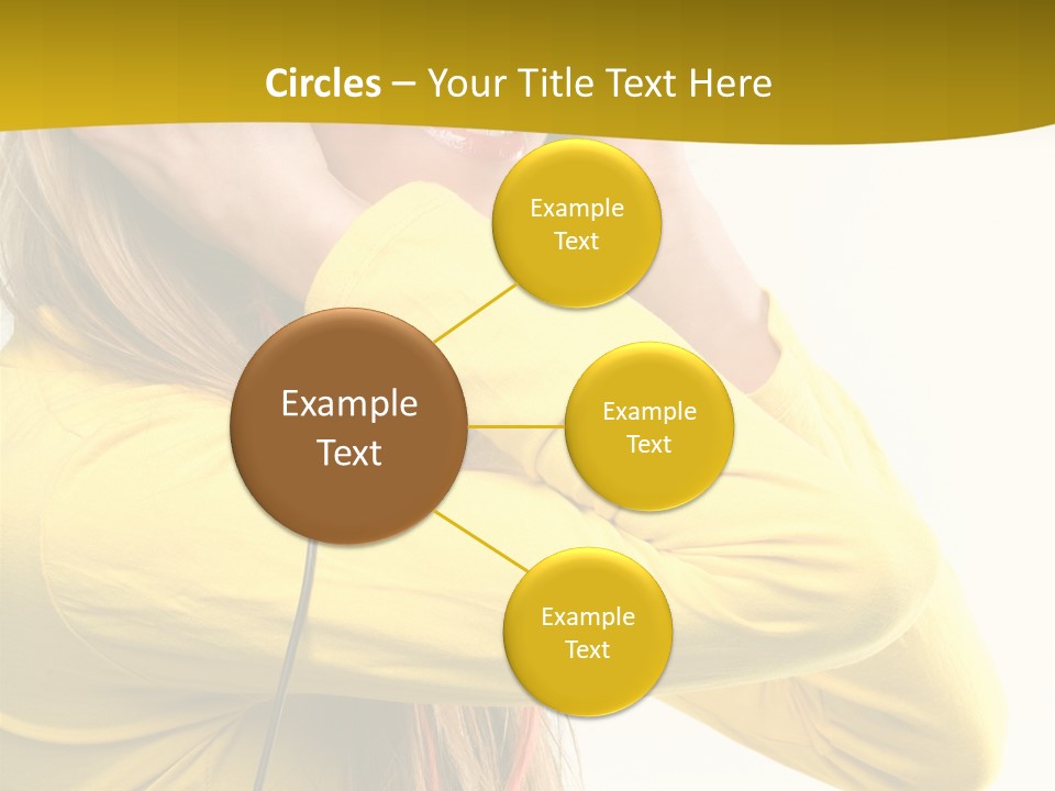 Isolated Listening Woman PowerPoint Template