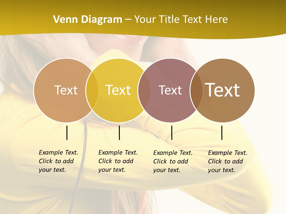 Isolated Listening Woman PowerPoint Template