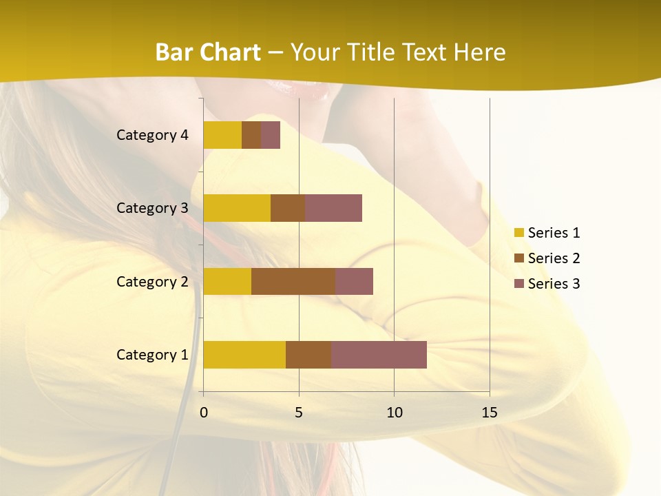 Isolated Listening Woman PowerPoint Template