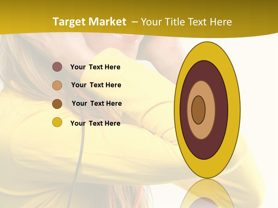 Isolated Listening Woman PowerPoint Template