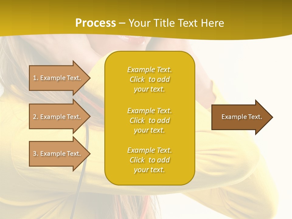 Isolated Listening Woman PowerPoint Template