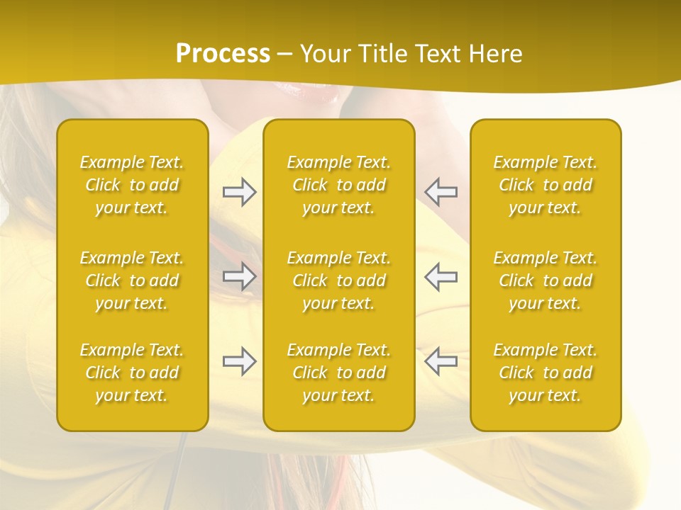 Isolated Listening Woman PowerPoint Template
