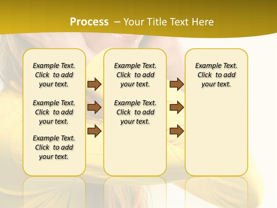 Isolated Listening Woman PowerPoint Template