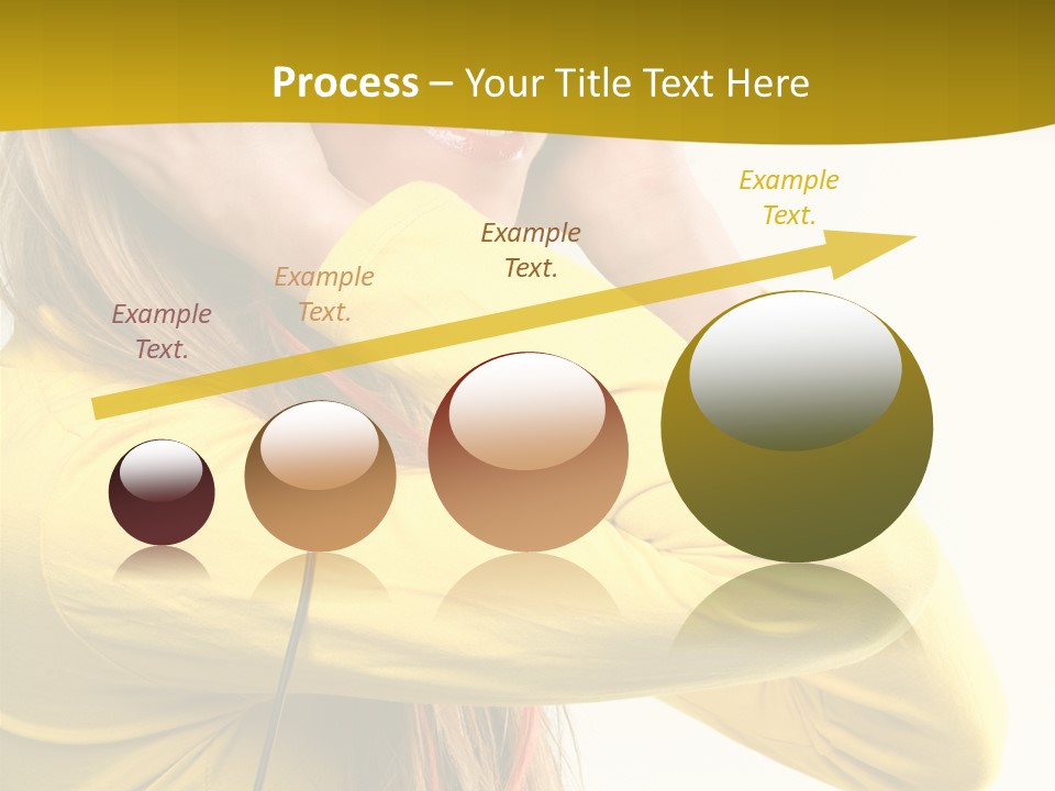 Isolated Listening Woman PowerPoint Template