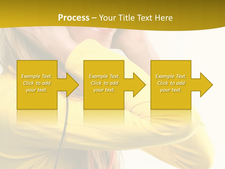 Isolated Listening Woman PowerPoint Template