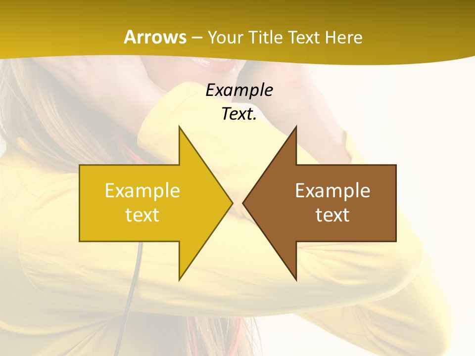 Isolated Listening Woman PowerPoint Template