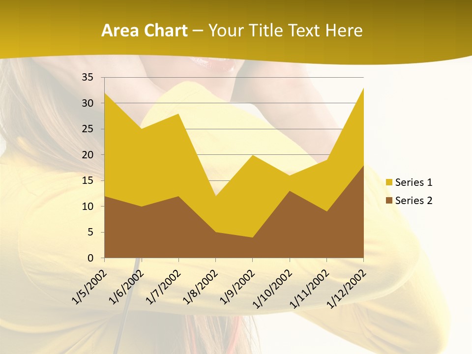 Isolated Listening Woman PowerPoint Template