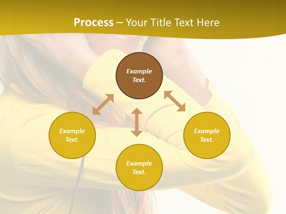 Isolated Listening Woman PowerPoint Template