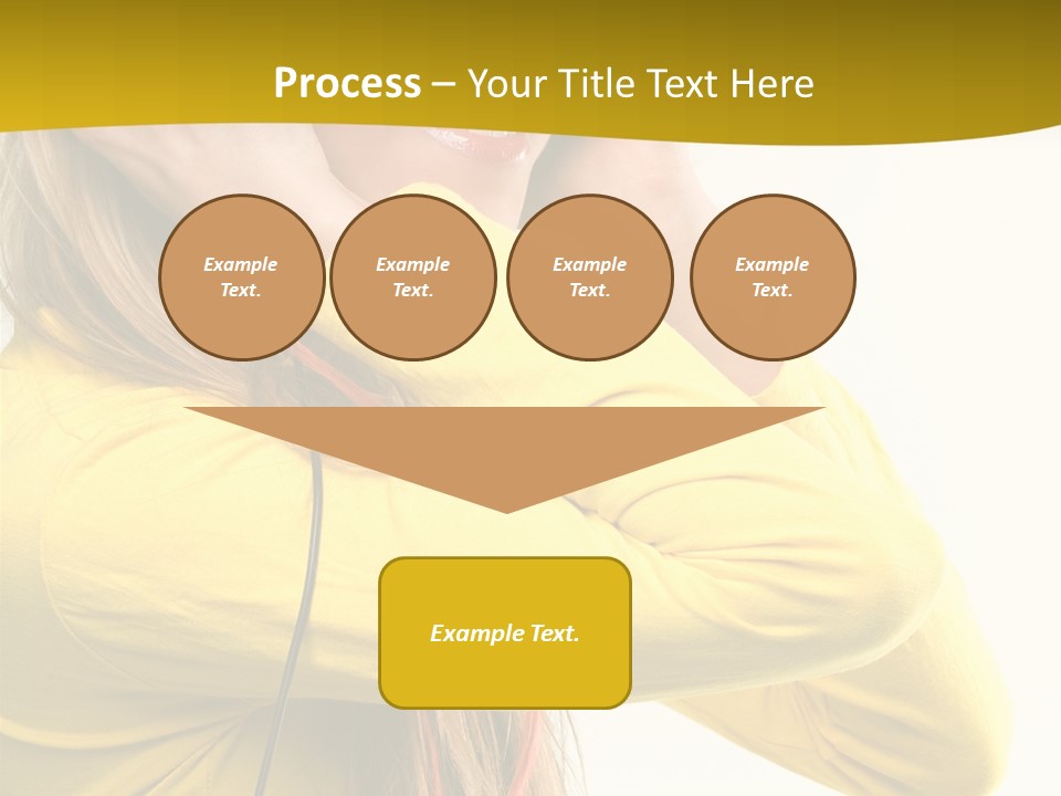 Isolated Listening Woman PowerPoint Template