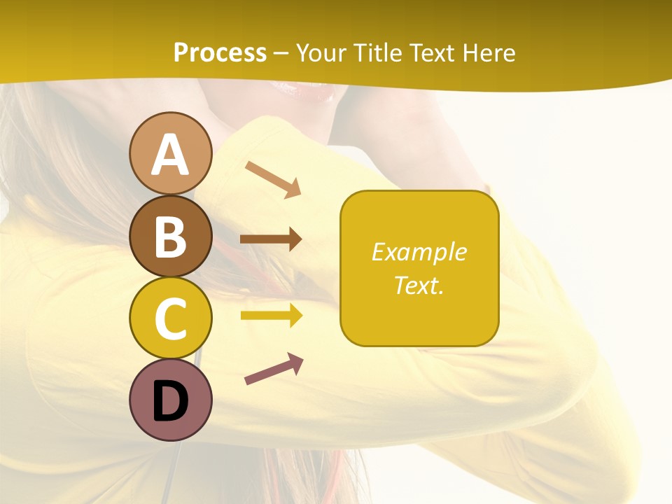 Isolated Listening Woman PowerPoint Template