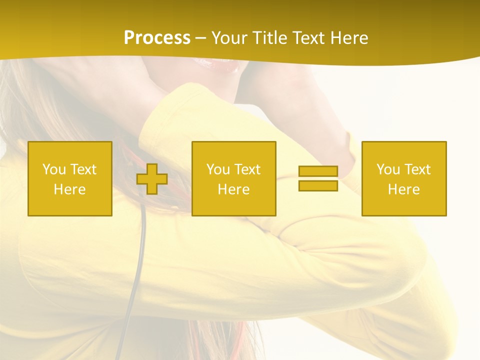 Isolated Listening Woman PowerPoint Template