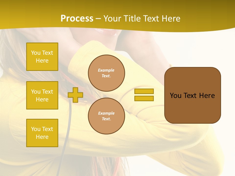 Isolated Listening Woman PowerPoint Template