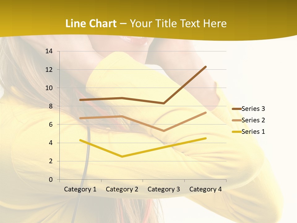 Isolated Listening Woman PowerPoint Template