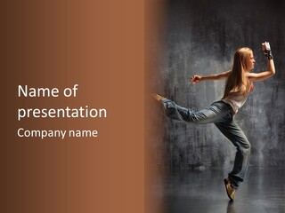 Gymnastic Hop Leap PowerPoint Template